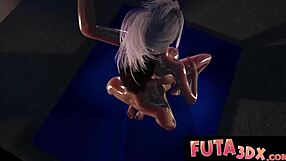 In Futa3DX, guy endures intense anal from massive futa cock.