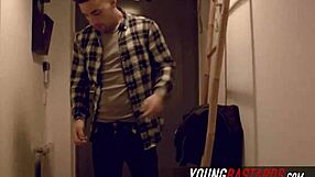 Young Gay Serf Sucks Machine Plow Cock