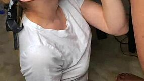 white girl gives bbc sloppiest blowjob ever