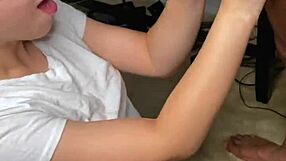 white girl gives bbc sloppiest blowjob ever