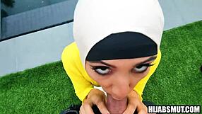 Muslim step sis gives a deepthroat blowjob in POV