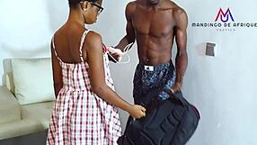 Stepuncle fucks bent-over teen tenant doggystyle with big black cock