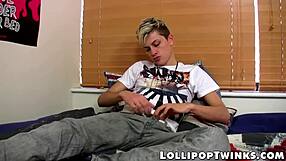 Sexy twink skylar blu wanks cock and toys asshole