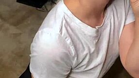 white girl gives bbc sloppiest blowjob ever