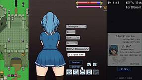 Hey, tattooed milf gets cum creampie facial in anime hentai game