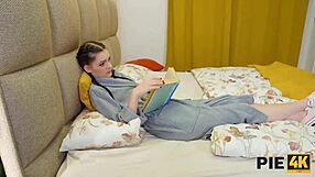 TEEN in PIGTAILS MASTURBATES with NEW DEVICE.