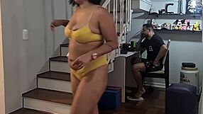 Working Girl Shows Bikinis, Gets Pussy Fucked!