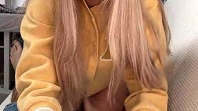 pretty woman gives handjob to her friend amelie dubon