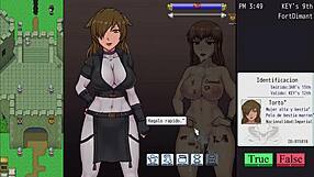 Hey, tattooed milf gets cum creampie facial in anime hentai game