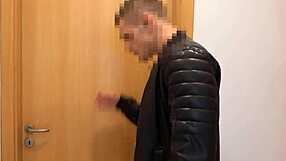 Debt collector in reality can't resist blowjob and cowgirl riding with pierced teen 18+