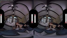 Black Widow Rides Monster Cock In Costume