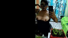 Old dirty woman dresses as dracula on halloween showing big natural tits thinking she can still have sex and make homemade porn