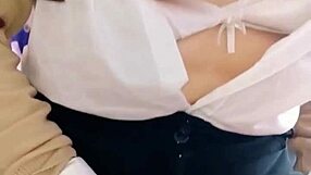 Student uses teacher as dildo for multiple orgasms and moans