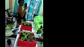 Old dirty woman dresses as dracula on halloween showing big natural tits thinking she can still have sex and make homemade porn