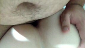 Fat Brunette Bent Over for Anal Sex.