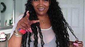 Horny Latina Ebony Bent Over For Doggy With Big Tits