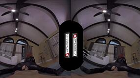 Black Widow Rides Monster Cock In Costume