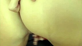 Teen opens holes for dildo squirting