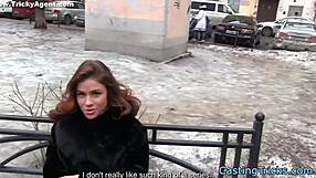 Amateur European beauty gets fucked in doggy style and facial