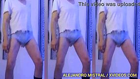 wow, check this fetish video in blue underwear with alejandro mistral!