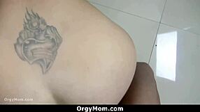 Big tits homemade brunette gets stepson’s big cock