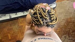 the slut came to my house to suck my cock deepthroat until she swallows my cum