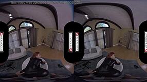 Black Widow Rides Monster Cock In Costume