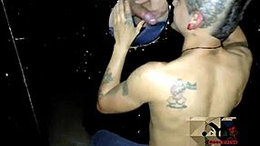 Gloryhole Marathon: Colombian Guy Sucks Monster Cock Outdoors