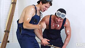 Ever-horny blonde babe gets pussy and asshole filled balls deep in erotic threesome