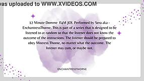 feel the rush of domination as your femdom mistress delivers jerk off instructions, building to orgasm and cum eating.