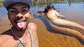 Bruninha Fonseca explores nudist beach with Joao O Safado