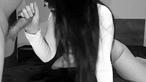 Vizooo69 fucks herself with a huge dildo and sucks cock homemade.