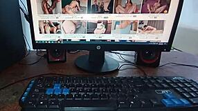 Colombian stepsister masturbates my big cock at home