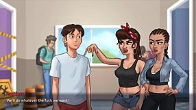 The story of a hot summer: A red-haired college girl named Judith with an angelic face and large breasts.