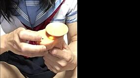 i'm in school uniform, crossdressing and getting fucked