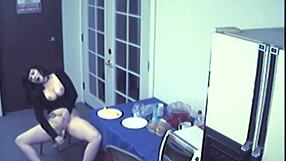 busty food fetish amateur caught masturbating on hidden cam