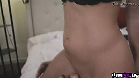 logan fucks london's pussy intensely in taboo roleplay as derrick, licking and deepthroating