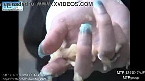 Asian amateurs with manicured nails for fetish play