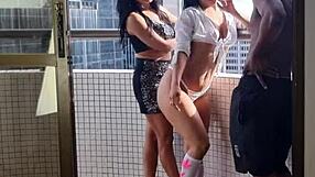 almost caught in the act but the big guy still slammed us both hard