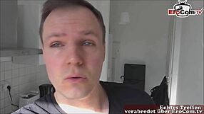 german amateur milf with big tits fucks in the kitchen pov