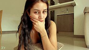 Hot Brunette Shows Juicy Ass on Web Chat