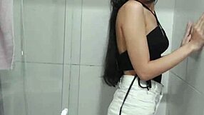 Alice Lima Teases In The Bathroom Before Fingering Her Wet Pussy