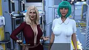 Mature Milf And Teen 18+ Compete In 3d Cartoon Space Stranded