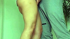 No lube, standing rough anal pinned against the wall