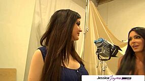 Jessica Jaymes And Kendall Karson Suck A Huge White Cock!