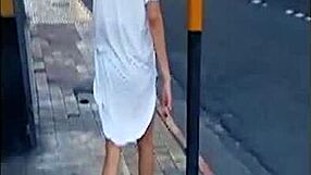 teen masturbates in outdoor cinema