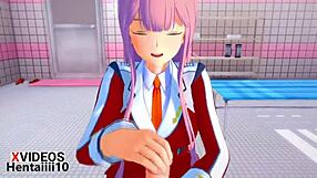 Zero Two Blowjob Hentai With Sexy Anime Sucking