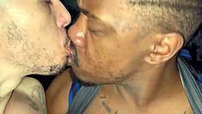 four gay guys in the dark room box of the club engaging in anal assfucking and reaching orgasm