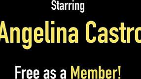 Curvaceous Latina Angelina Castro Rides Her Teddy Bear Passionately