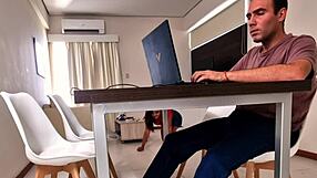 Latina sucks big cock at home then gets fucked